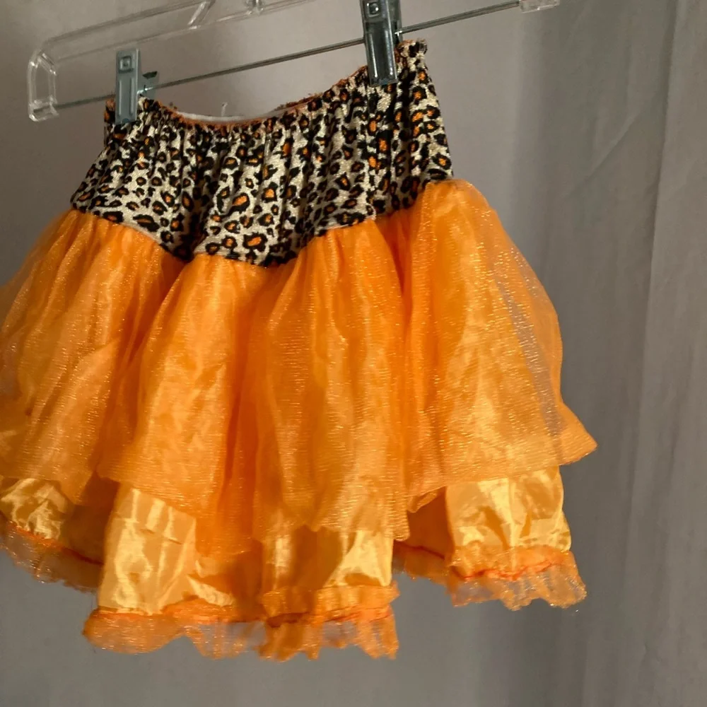 Leopard sparkle skirt one size fits all elastic